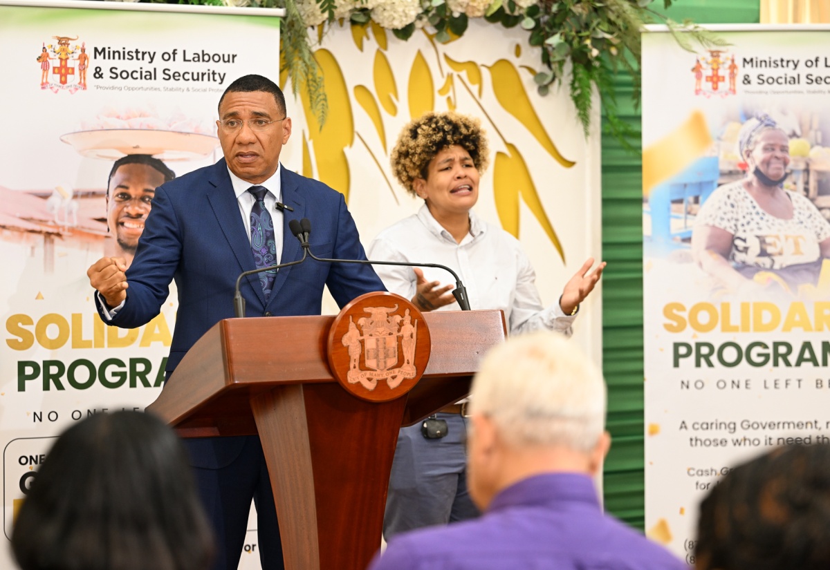 Jamaica launches $1b solidarity programme to support 50,000 vulnerable citizens