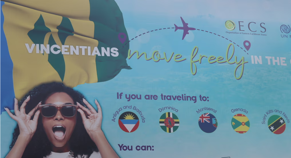 OECS free movement billboard unveiled in SVG