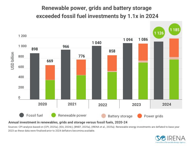 Global renewable energy investment hit USD 807 billion in 2024